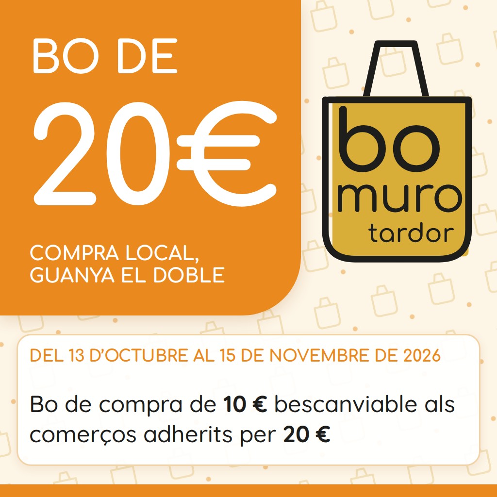 Bono de compra de 10€ canjeable en los comercios por 20€